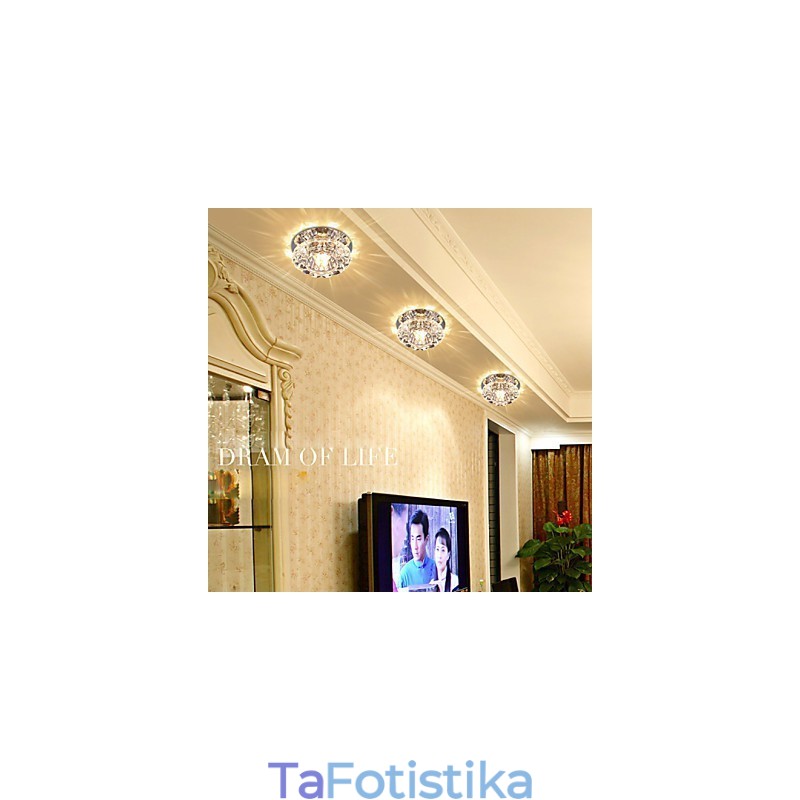 Κρυστάλλινο φωτιστικό οροφής Spotlight SMD 3W Creative Lamp Absorb Dome Light