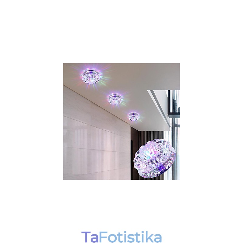 Κρυστάλλινο φωτιστικό οροφής Spotlight SMD 3W Creative Lamp Absorb Dome Light