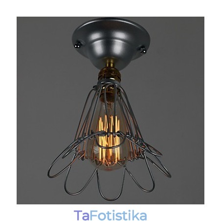 Country Style Mini Lamp 1 Light Painting Processing Silver Country Style Mini Lamp 1 Light Painting Processing Silver