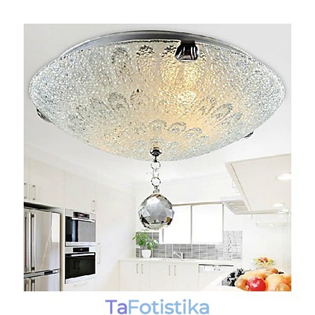 Μοντέρνο Σύγχρονο Crystal Nickel Flush Mount Μοντέρνο Σύγχρονο Crystal Nickel Flush Mount