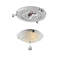 Μοντέρνο Σύγχρονο Crystal Nickel Flush Mount