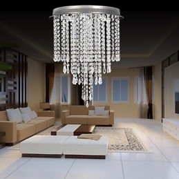 Μοντέρνο μοντέρνο Crystal Chrome Crystal Flush Mount Kids