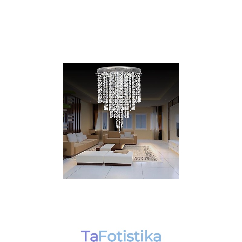 Μοντέρνο μοντέρνο Crystal Chrome Crystal Flush Mount Kids