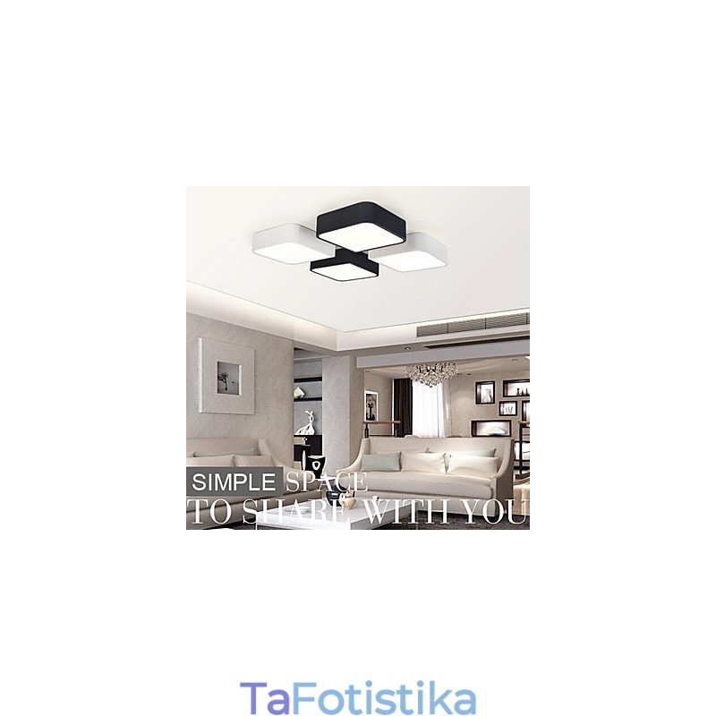 Σύγχρονη σύγχρονη ζωγραφική Metal Flush Mount Light