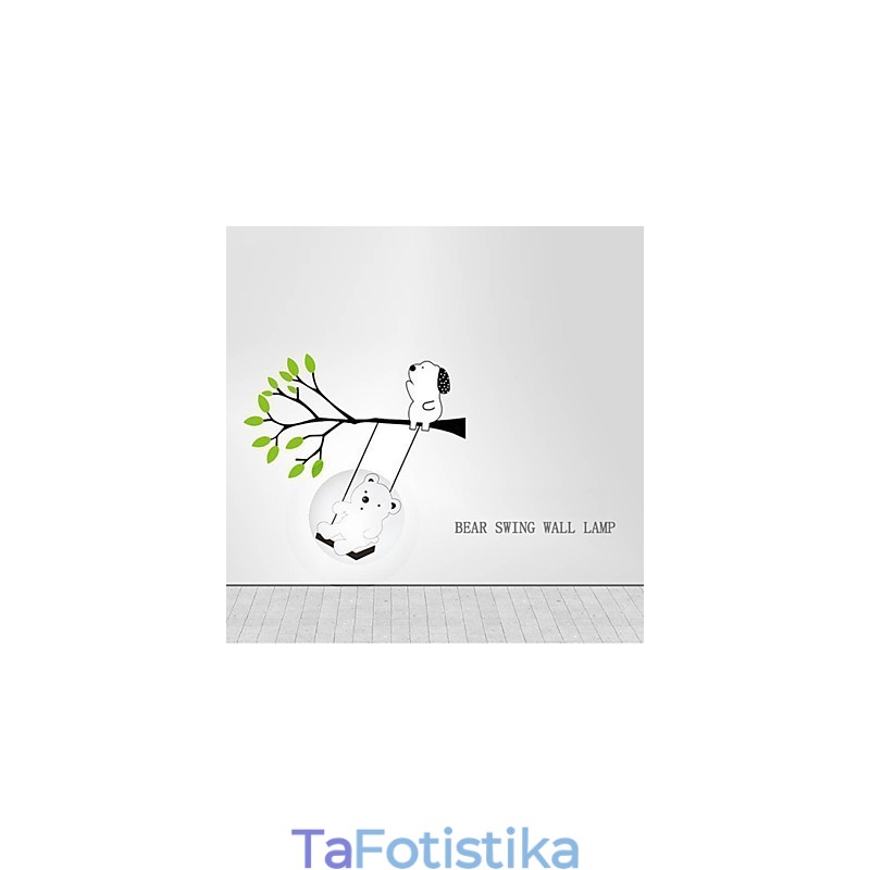 Little Bear ανθεκτικό σε υψηλές θερμοκρασίες πλαστικό φως και δημιουργικό 3D χάρτινο φωτιστικό τοίχου