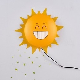 Ταπετσαρία Φωτιστικά τοίχου Flower Face DIY Fun Atmosphere Nightlight Παιδικό φωτιστικό κομοδίνου Διακόσμηση ήλιος