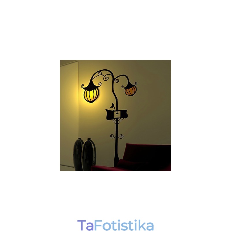Κολοκύθα ανθεκτικό σε υψηλές θερμοκρασίες πλαστικό φως και δημιουργικό 3D επιτοίχιο φωτιστικό τοίχου