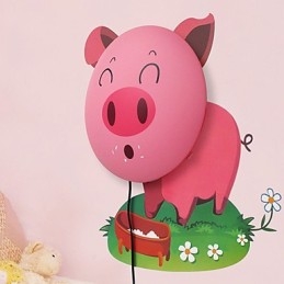 Το Pig ανθεκτικό σε υψηλές θερμοκρασίες πλαστικό φως και 10 C μπορεί να αφαιρέσει το δημιουργικό 3D φωτιστικό τοίχου