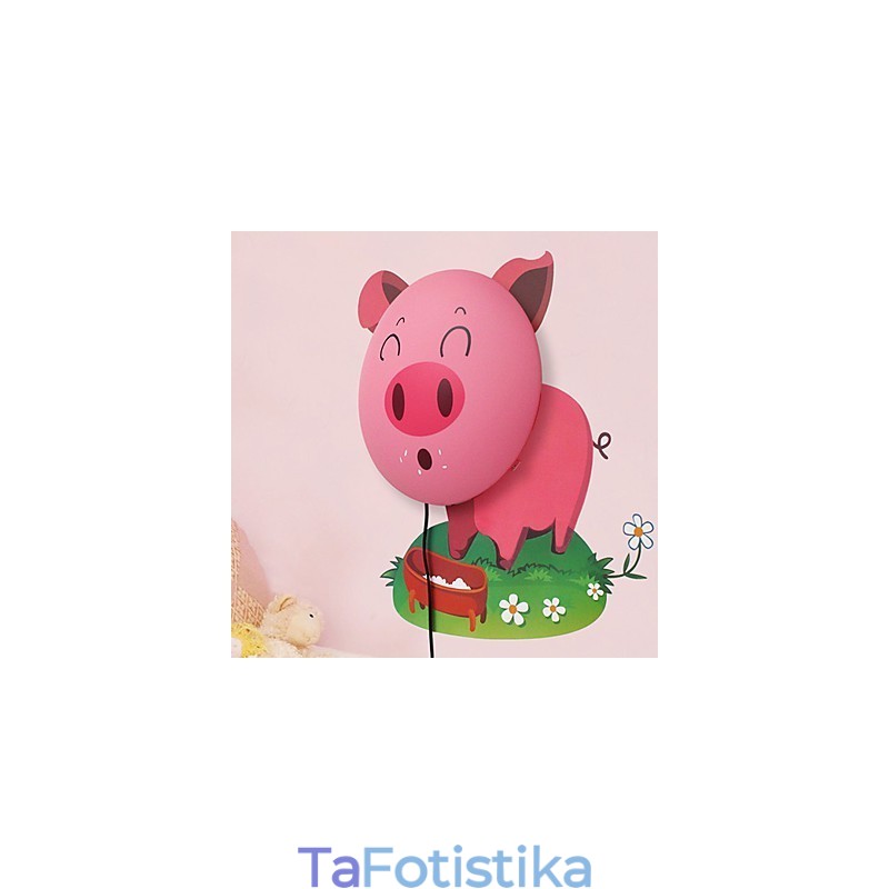 Το Pig ανθεκτικό σε υψηλές θερμοκρασίες πλαστικό φως και 10 C μπορεί να αφαιρέσει το δημιουργικό 3D φωτιστικό τοίχου