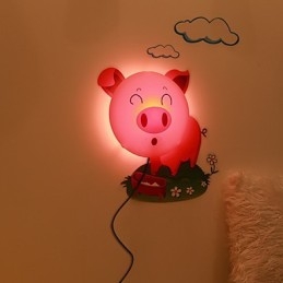 Το Pig ανθεκτικό σε υψηλές θερμοκρασίες πλαστικό φως και 10 C μπορεί να αφαιρέσει το δημιουργικό 3D φωτιστικό τοίχου