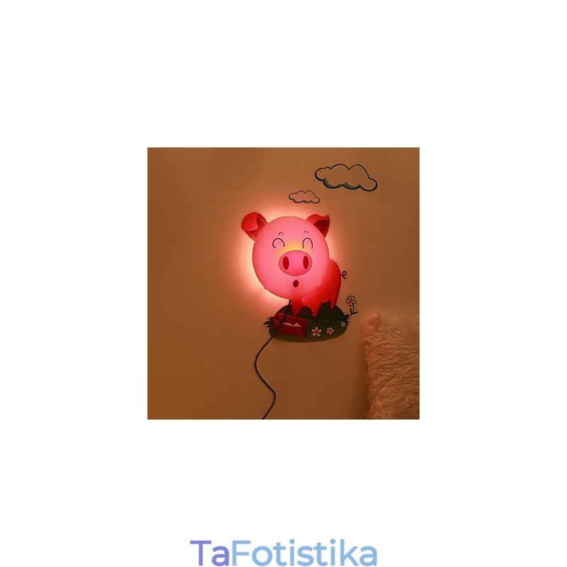 Το Pig ανθεκτικό σε υψηλές θερμοκρασίες πλαστικό φως και 10 C μπορεί να αφαιρέσει το δημιουργικό 3D φωτιστικό τοίχου