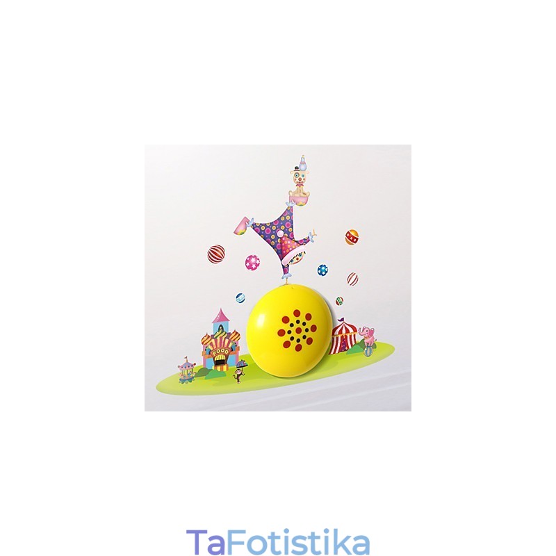 Clown ανθεκτικό σε υψηλές θερμοκρασίες πλαστικό φως και 10 C μπορεί να αφαιρέσει το δημιουργικό 3D φωτιστικό τοίχου