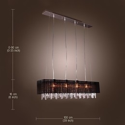 Μοντέρνο Contemporary Island Crystal Others Μεταλλικό κρεμαστό φως