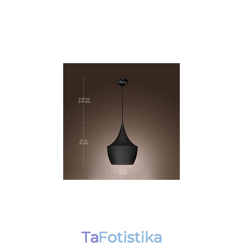 Κρεμαστό Φωτιστικό Ρετρό Vintage Tom Dixon Σχέδιο Μαύρο