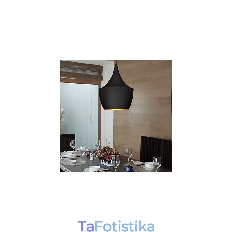 Κρεμαστό Φωτιστικό Ρετρό Vintage Tom Dixon Σχέδιο Μαύρο
