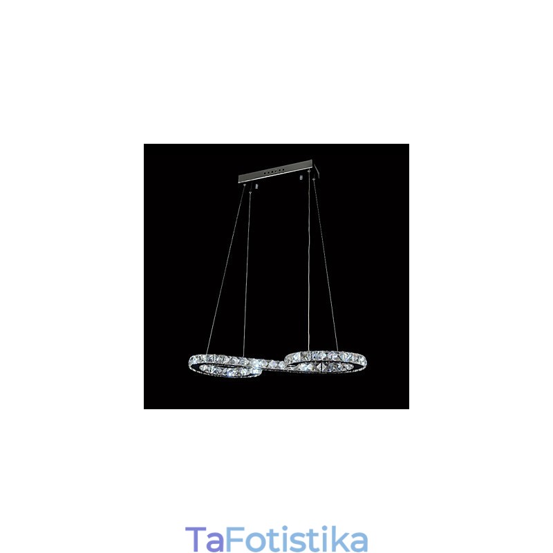 Μοντέρνο μοντέρνο κρεμαστό φωτιστικό από μέταλλο κρυστάλλινο χρώμιο