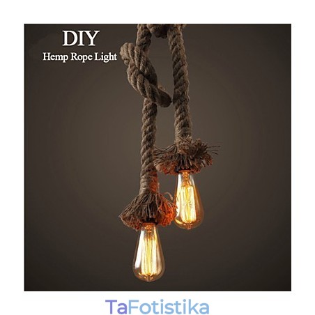 1 Light DIY Art Hemp Rope Light Creative πολυέλαιος από σχοινί κάνναβης 1 Light DIY Art Hemp Rope Light Creative πολυέλαιος από σχοινί κάνναβης
