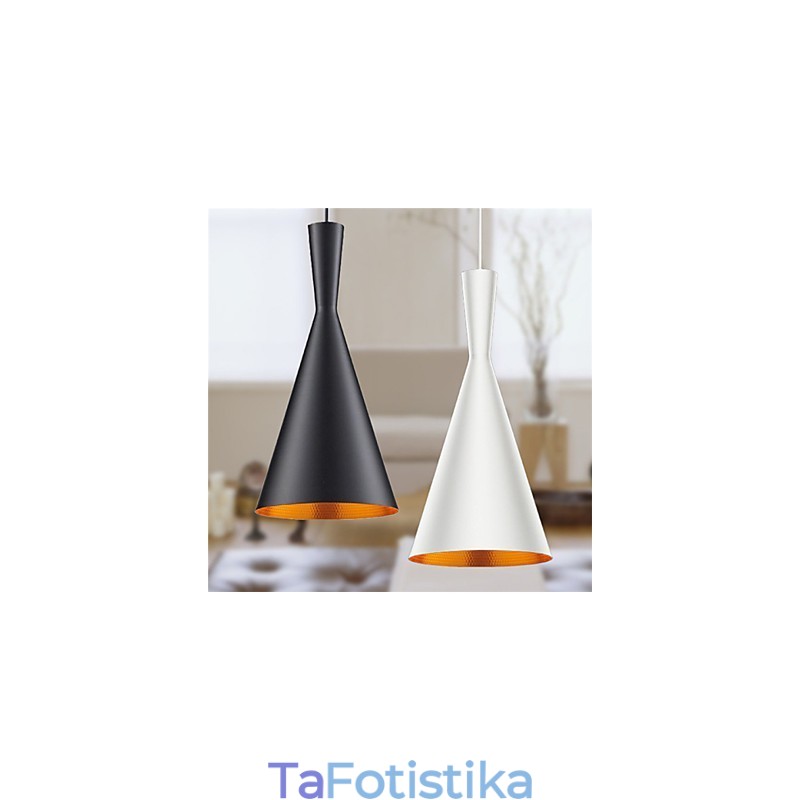 Κρεμαστό φωτιστικό Retro Vintage Tom Dixon Design Μαύρο Λευκό C Τύπου Κρεμαστά φωτιστικά Cafe