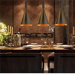 Κρεμαστό φωτιστικό Retro Vintage Tom Dixon Design Μαύρο Λευκό C Τύπου Κρεμαστά φωτιστικά Cafe