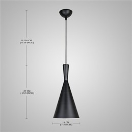 Κρεμαστό φωτιστικό Retro Vintage Tom Dixon Design Μαύρο Λευκό C Τύπου Κρεμαστά φωτιστικά Cafe