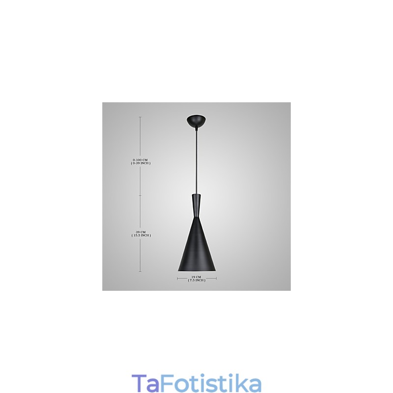 Κρεμαστό φωτιστικό Retro Vintage Tom Dixon Design Μαύρο Λευκό C Τύπου Κρεμαστά φωτιστικά Cafe