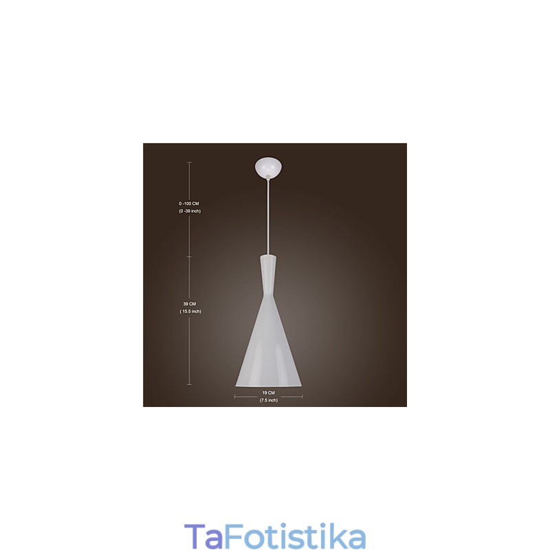 Κρεμαστό φωτιστικό Retro Vintage Tom Dixon Design Μαύρο Λευκό C Τύπου Κρεμαστά φωτιστικά Cafe