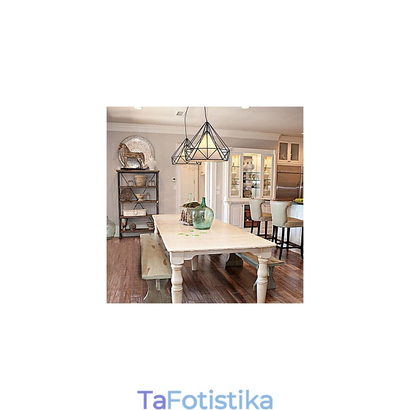 Loft Industrial Wind Restoring Ancient Ways Λάμπες από σφυρήλατο σίδερο Φανάρια Birdcage Πολυέλαιος