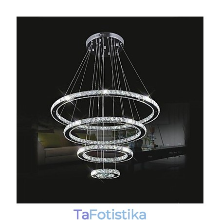 Κρυστάλλινο κρεμαστό Φωτιστικό Οροφής Clear Crystal Round 4 Rings 40CM 60CM 80CM Source Fixtures Κρυστάλλινο κρεμαστό Φωτιστικό Οροφής Clear Crystal Round 4 Rings 40CM 60CM 80CM Source Fixtures