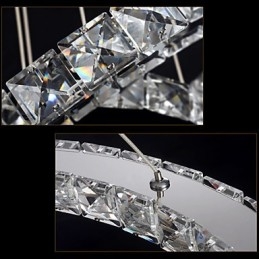 Κρυστάλλινο κρεμαστό Φωτιστικό Οροφής Clear Crystal Round 4 Rings 40CM 60CM 80CM Source Fixtures
