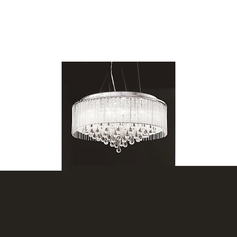 Μοντέρνο μοντέρνο κρεμαστό φως Drum Crystal Chrome