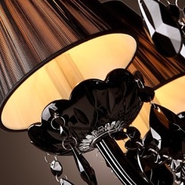 Πολυέλαιος Luxury Modern Black Crystal Living 8 Lights