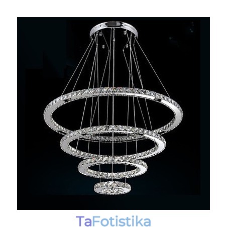 Μοντέρνο κρεμαστό φως Clear Crystal φωτιστικό πολυελαίου οροφής με D100CM+D80CM+D60CM+D40CM Μοντέρνο κρεμαστό φως Clear Crystal φωτιστικό πολυελαίου οροφής με D100CM+D80CM+D60CM+D40CM
