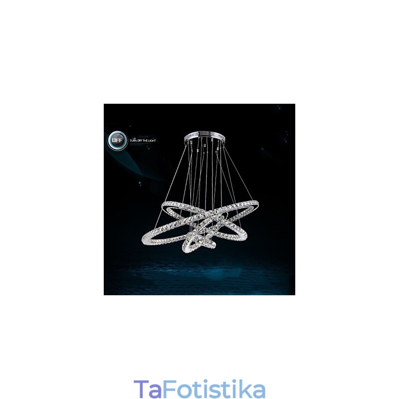 Μοντέρνο κρεμαστό φως Clear Crystal φωτιστικό πολυελαίου οροφής με D100CM+D80CM+D60CM+D40CM