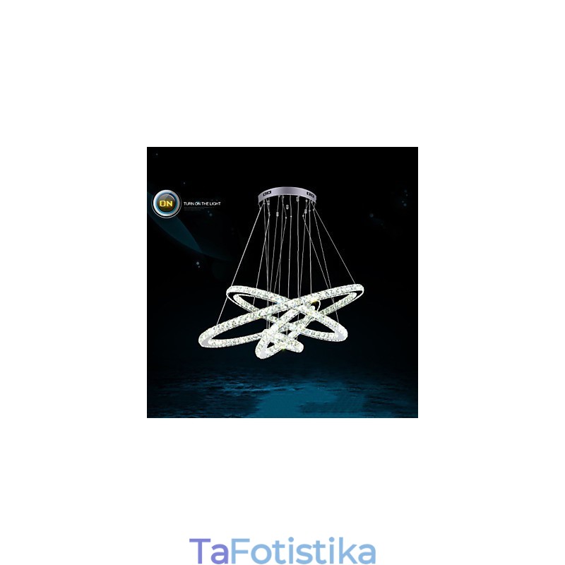 Μοντέρνο κρεμαστό φως Clear Crystal φωτιστικό πολυελαίου οροφής με D100CM+D80CM+D60CM+D40CM