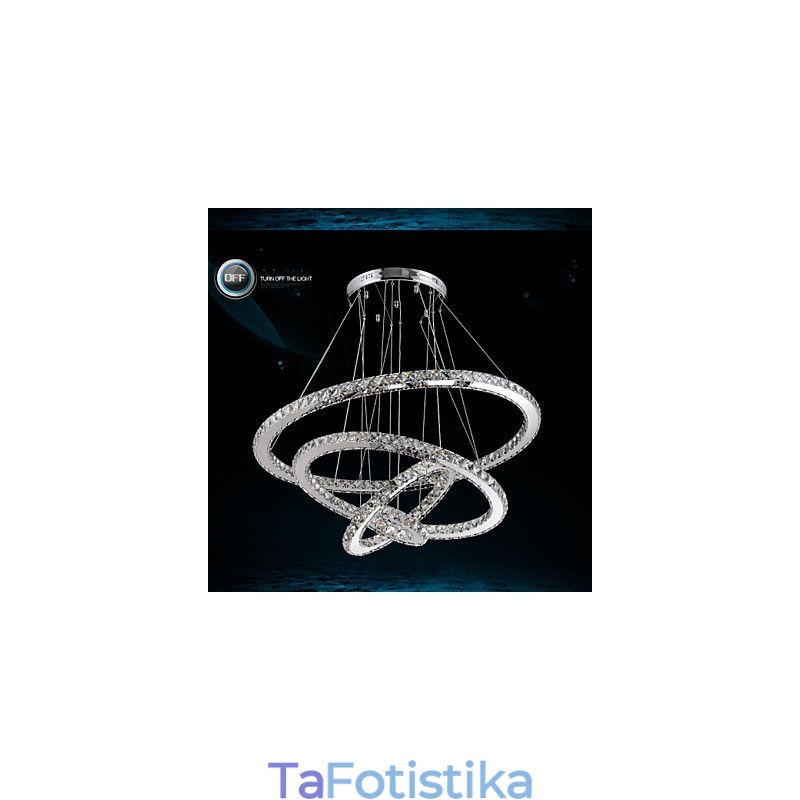 Μοντέρνο κρεμαστό φως Clear Crystal φωτιστικό πολυελαίου οροφής με D100CM+D80CM+D60CM+D40CM