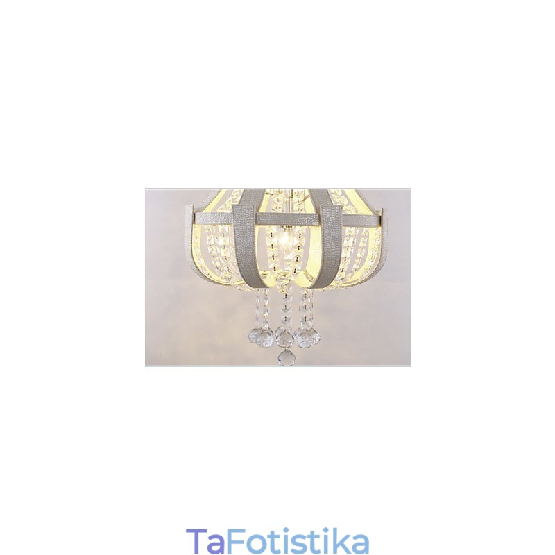 Post Modern Luxury Leather Crystal Creative Πολυέλαιος Lron