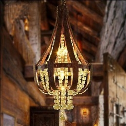 Post Modern Luxury Leather Crystal Creative Πολυέλαιος Lron