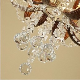Post Modern Luxury Leather Crystal Creative Πολυέλαιος Lron