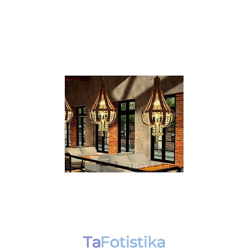 Post Modern Luxury Leather Crystal Creative Πολυέλαιος Lron