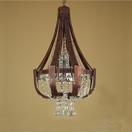 Post Modern Luxury Leather Crystal Creative Πολυέλαιος Lron