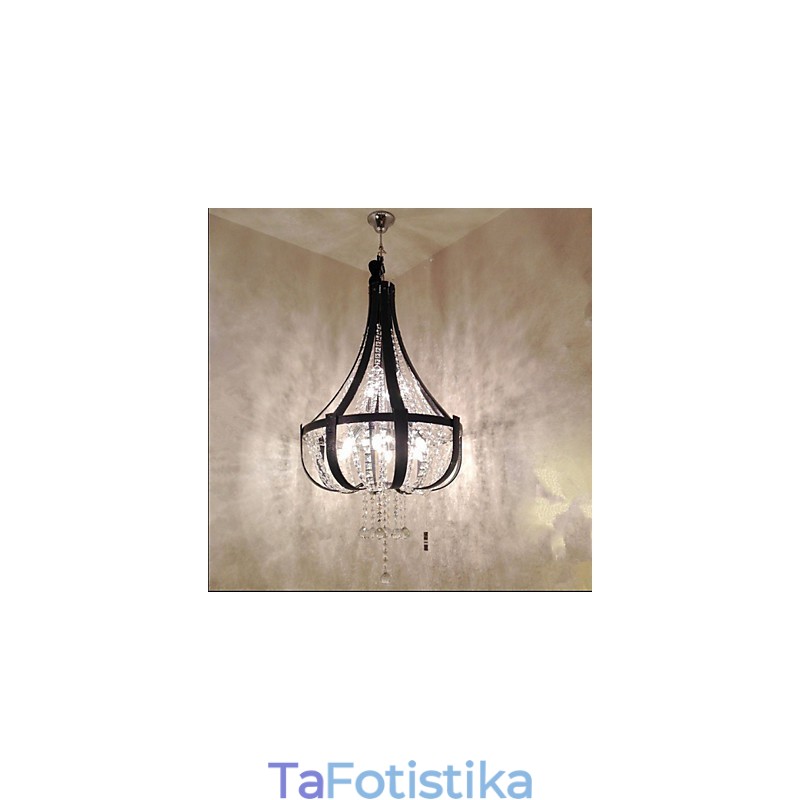 Post Modern Luxury Leather Crystal Creative Πολυέλαιος Lron