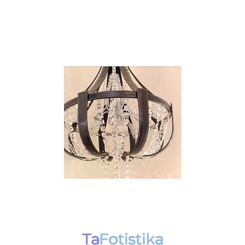 Post Modern Luxury Leather Crystal Creative Πολυέλαιος Lron