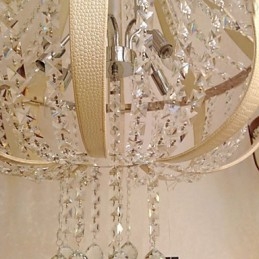 Post Modern Luxury Leather Crystal Creative Πολυέλαιος Lron
