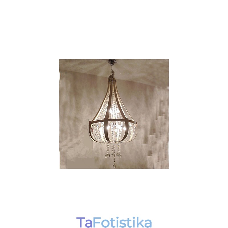 Post Modern Luxury Leather Crystal Creative Πολυέλαιος Lron