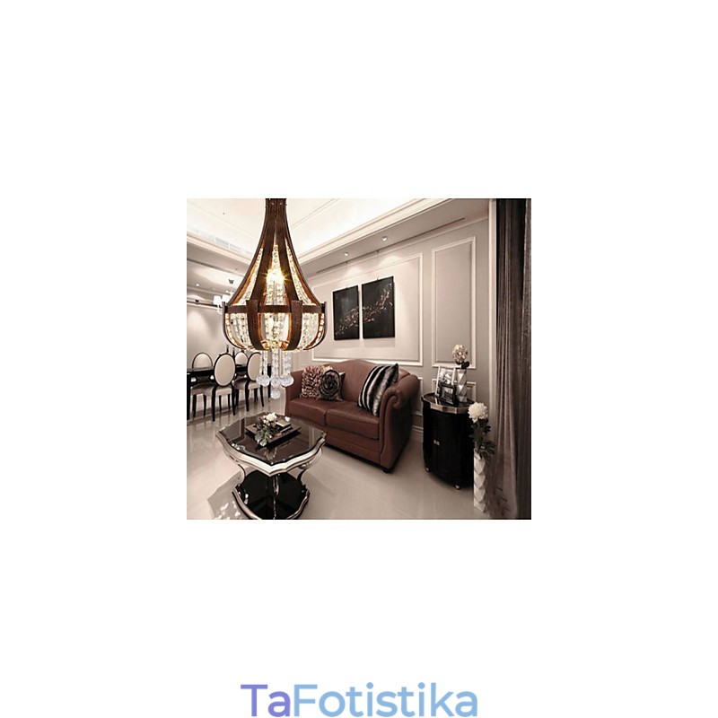 Post Modern Luxury Leather Crystal Creative Πολυέλαιος Lron