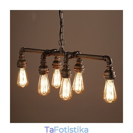 Edison Retro Loft Style Vintage βιομηχανικό κρεμαστό φως μεταλλικό φωτιστικό σωλήνα νερού Lampara Colgantes Edison Retro Loft Style Vintage βιομηχανικό κρεμαστό φως μεταλλικό φωτιστικό σωλήνα νερού Lampara Colgantes