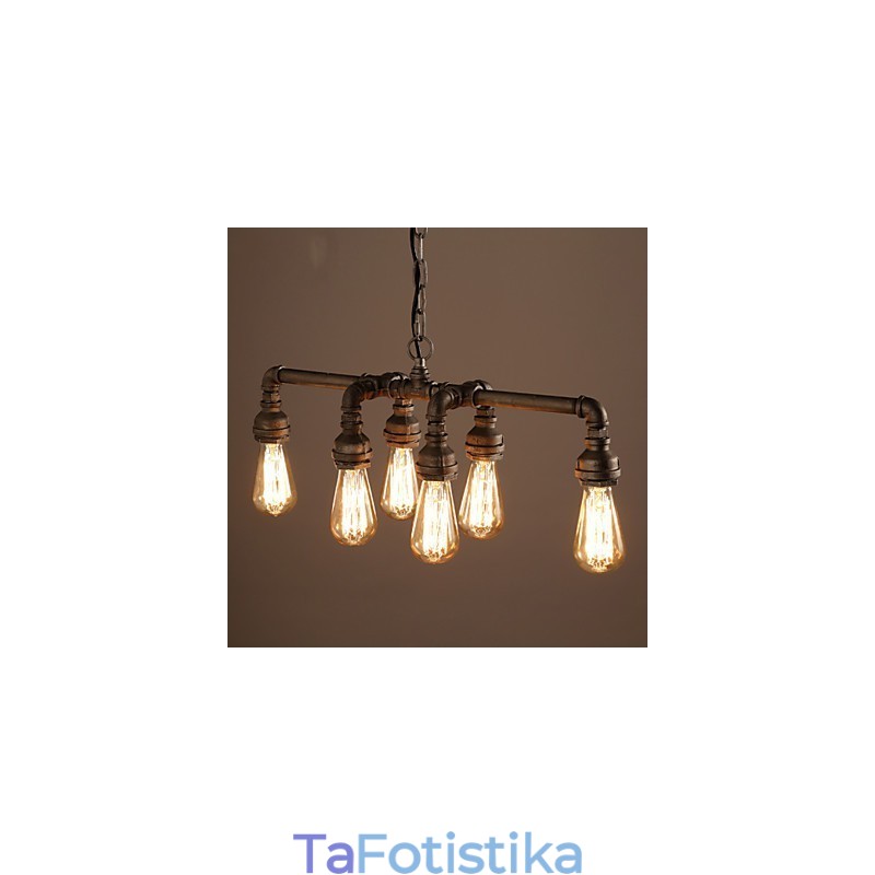 Edison Retro Loft Style Vintage βιομηχανικό κρεμαστό φως μεταλλικό φωτιστικό σωλήνα νερού Lampara Colgantes