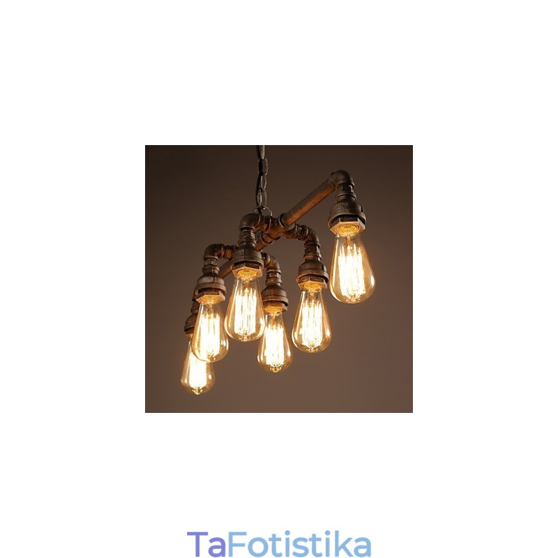 Edison Retro Loft Style Vintage βιομηχανικό κρεμαστό φως μεταλλικό φωτιστικό σωλήνα νερού Lampara Colgantes