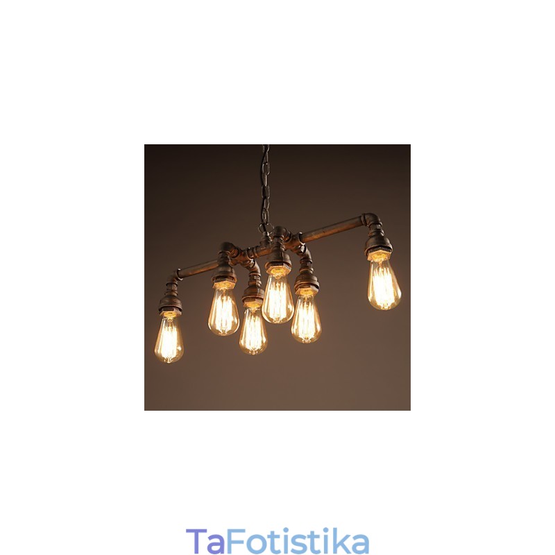 Edison Retro Loft Style Vintage βιομηχανικό κρεμαστό φως μεταλλικό φωτιστικό σωλήνα νερού Lampara Colgantes