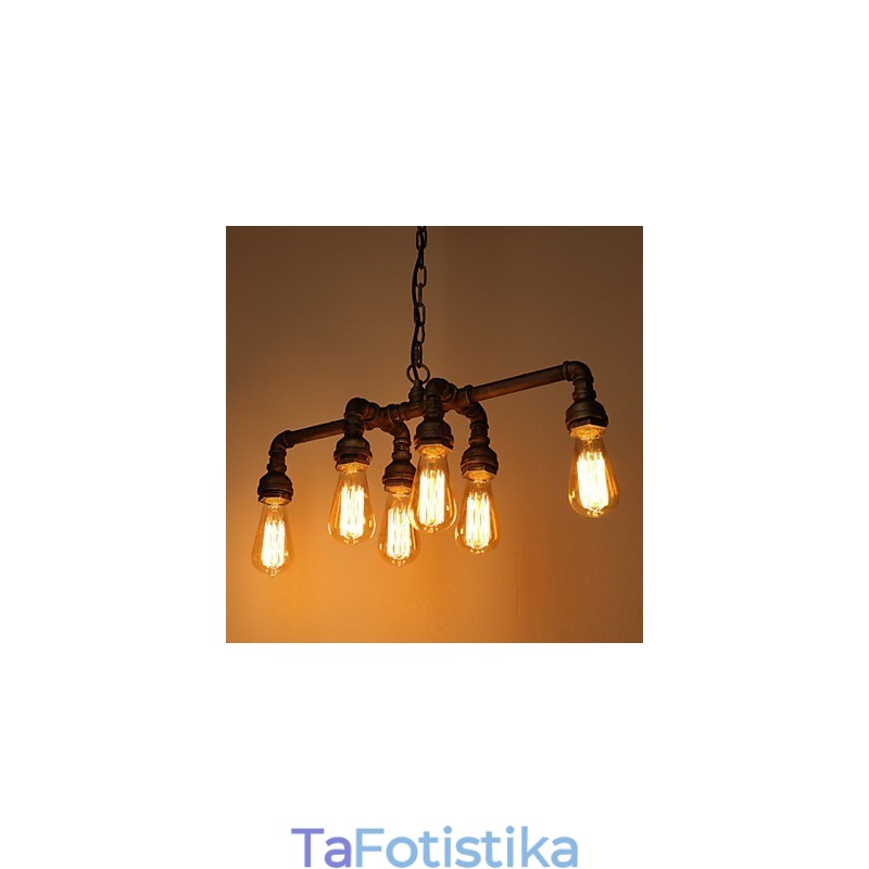 Edison Retro Loft Style Vintage βιομηχανικό κρεμαστό φως μεταλλικό φωτιστικό σωλήνα νερού Lampara Colgantes
